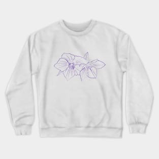 Purple Hellebores Crewneck Sweatshirt